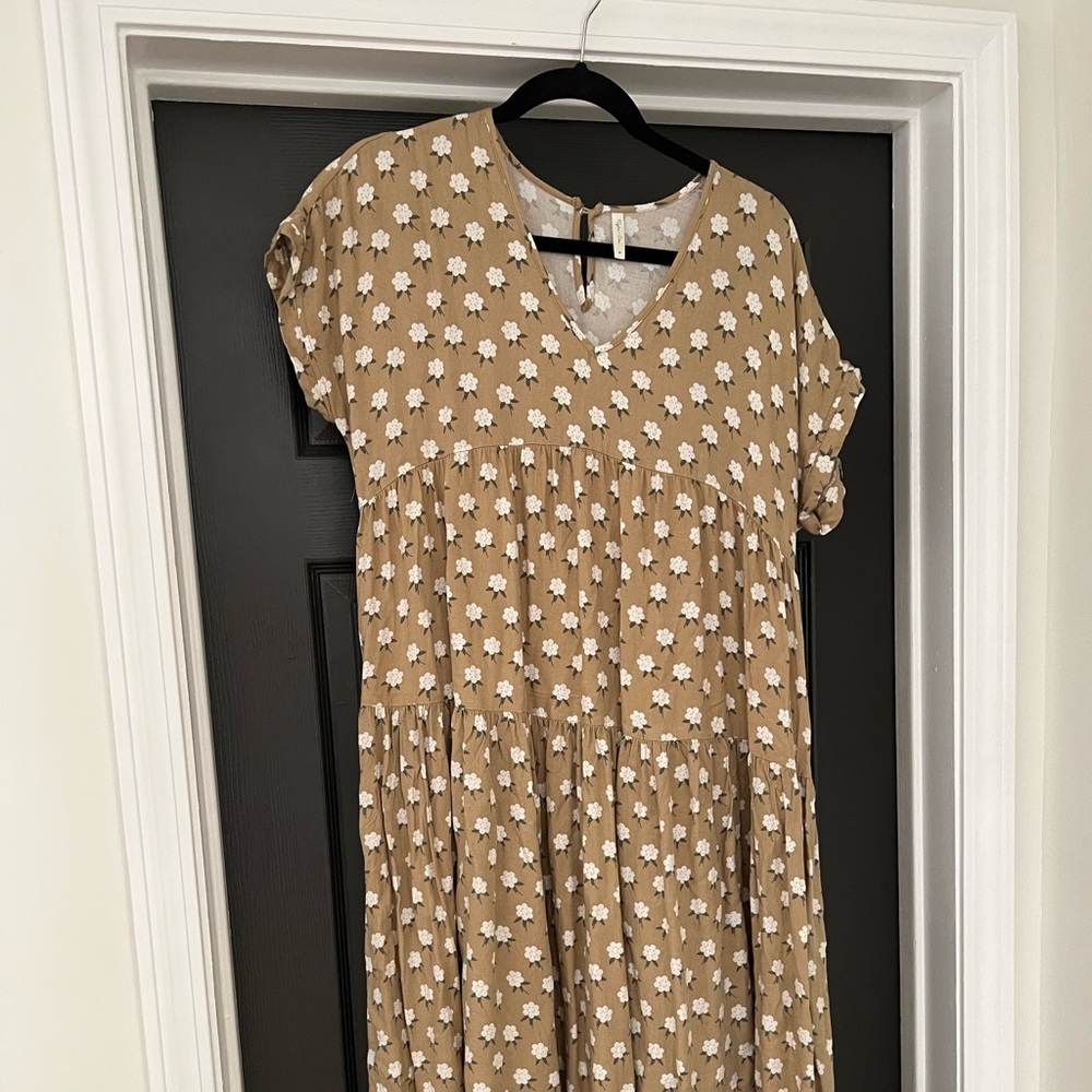 Rylee + Cru white floral Vienna dress size M